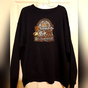 Splash Mountain Disney World Hanes Black Graphic Lightweight Sweatshirt